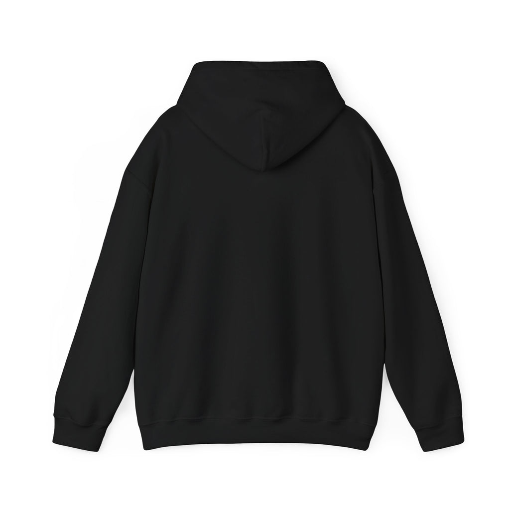 Hooded sweatshirt printed with an open book, a misty cliffside castle, candlelight and 'Currently Haunted by a Cliffhanger' (alternate view 4)