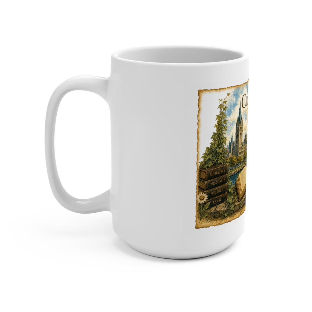 Cream City Lake Reader — Milwaukee Watercolor Mug