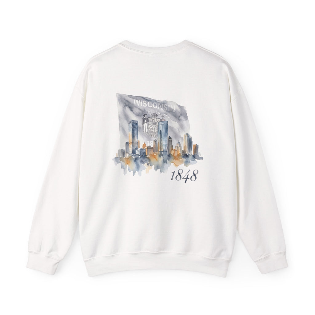 Wisconsin 1848 Milwaukee Skyline Sweatshirt