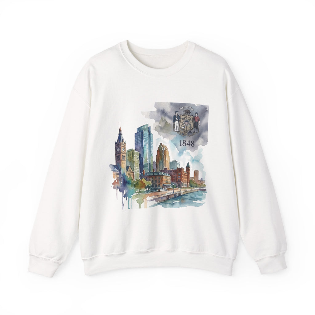 Wisconsin 1848 Milwaukee Skyline Sweatshirt