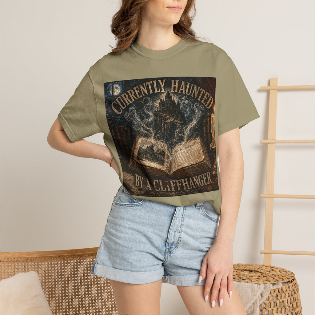 Currently Haunted by a Cliffhanger Comfort Colors Tee — Spooky Reader Shirt