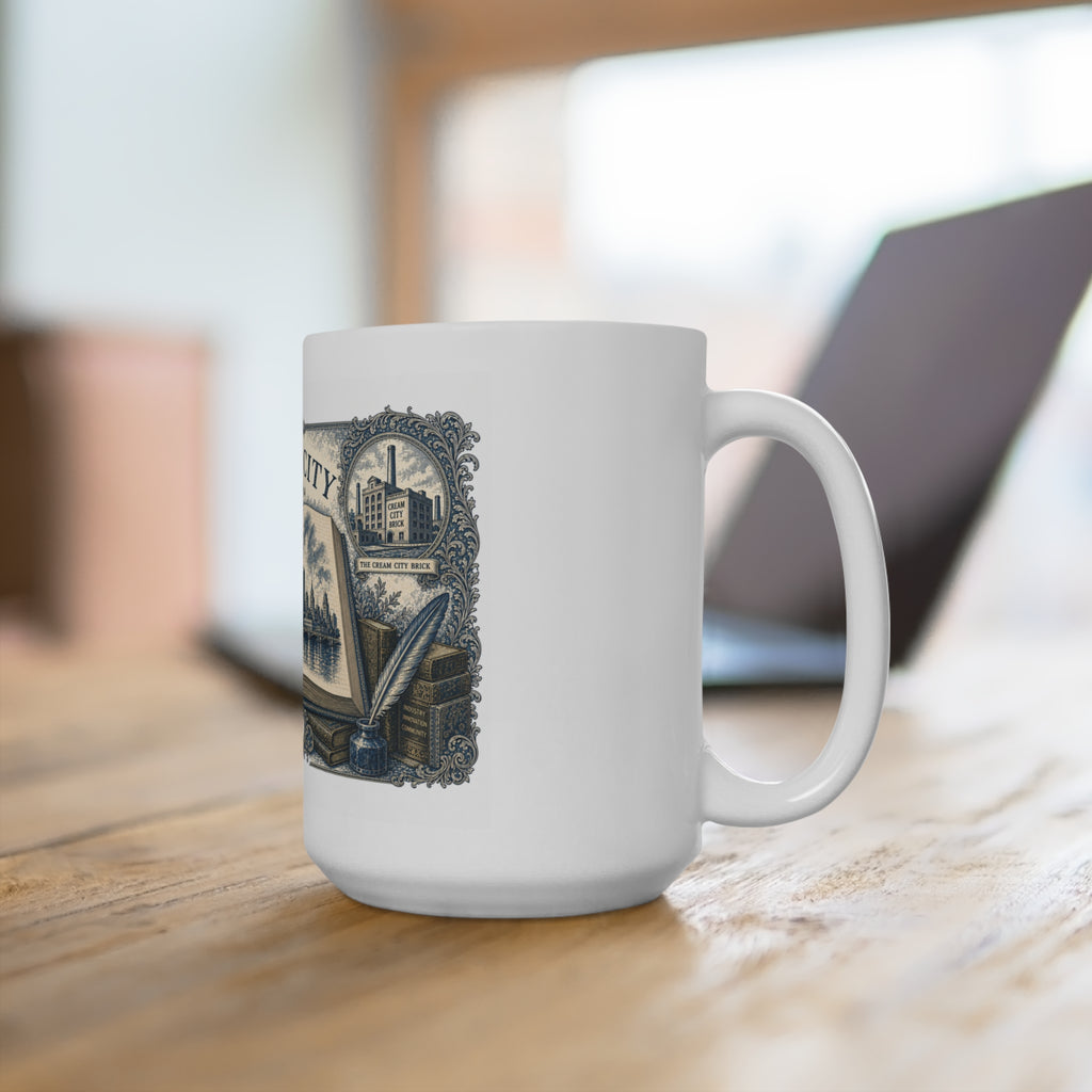 Cream City Open Book — Milwaukee Bookplate Mug