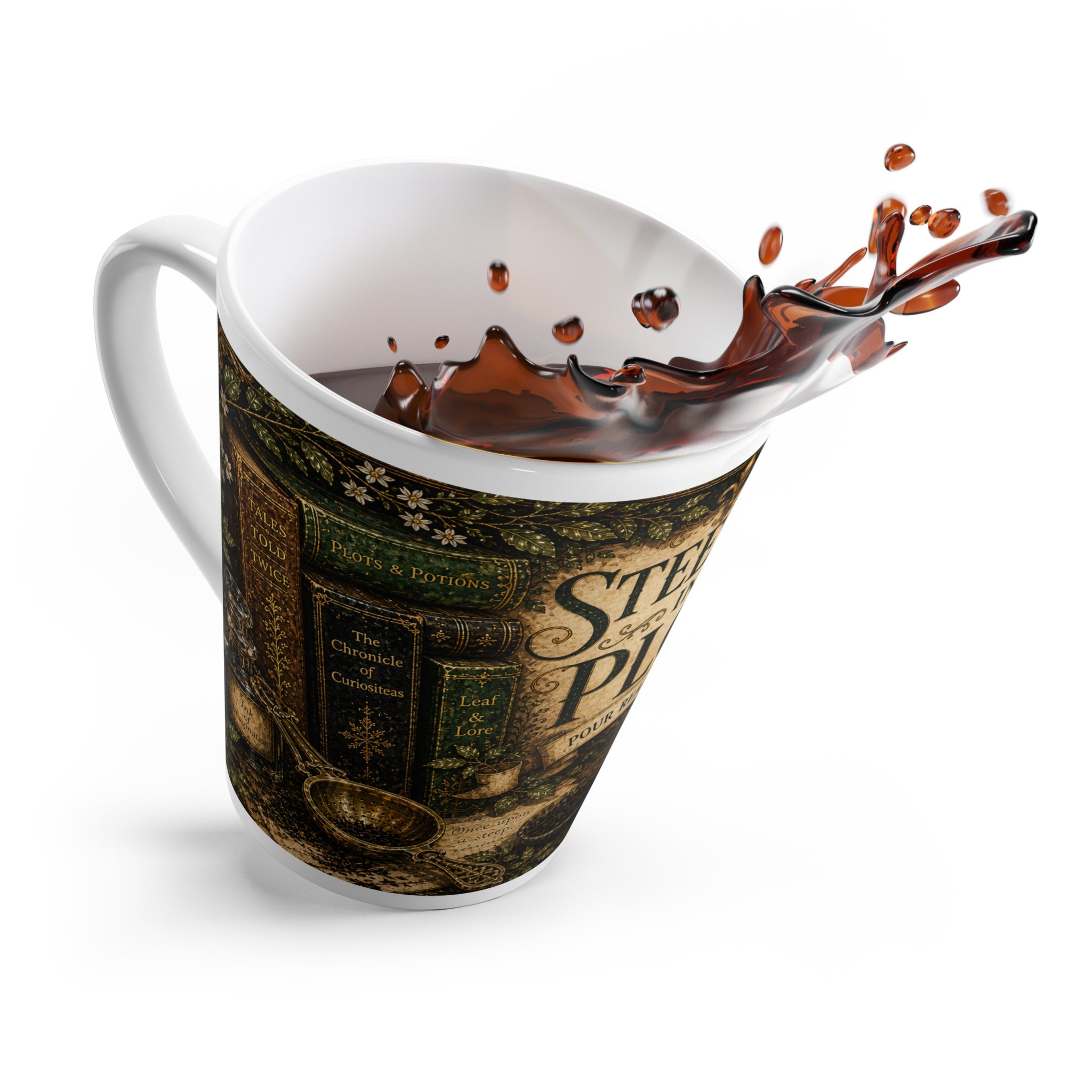 Steeped in Plot Ceramic Mug — Bookish Tea Coffee Cup