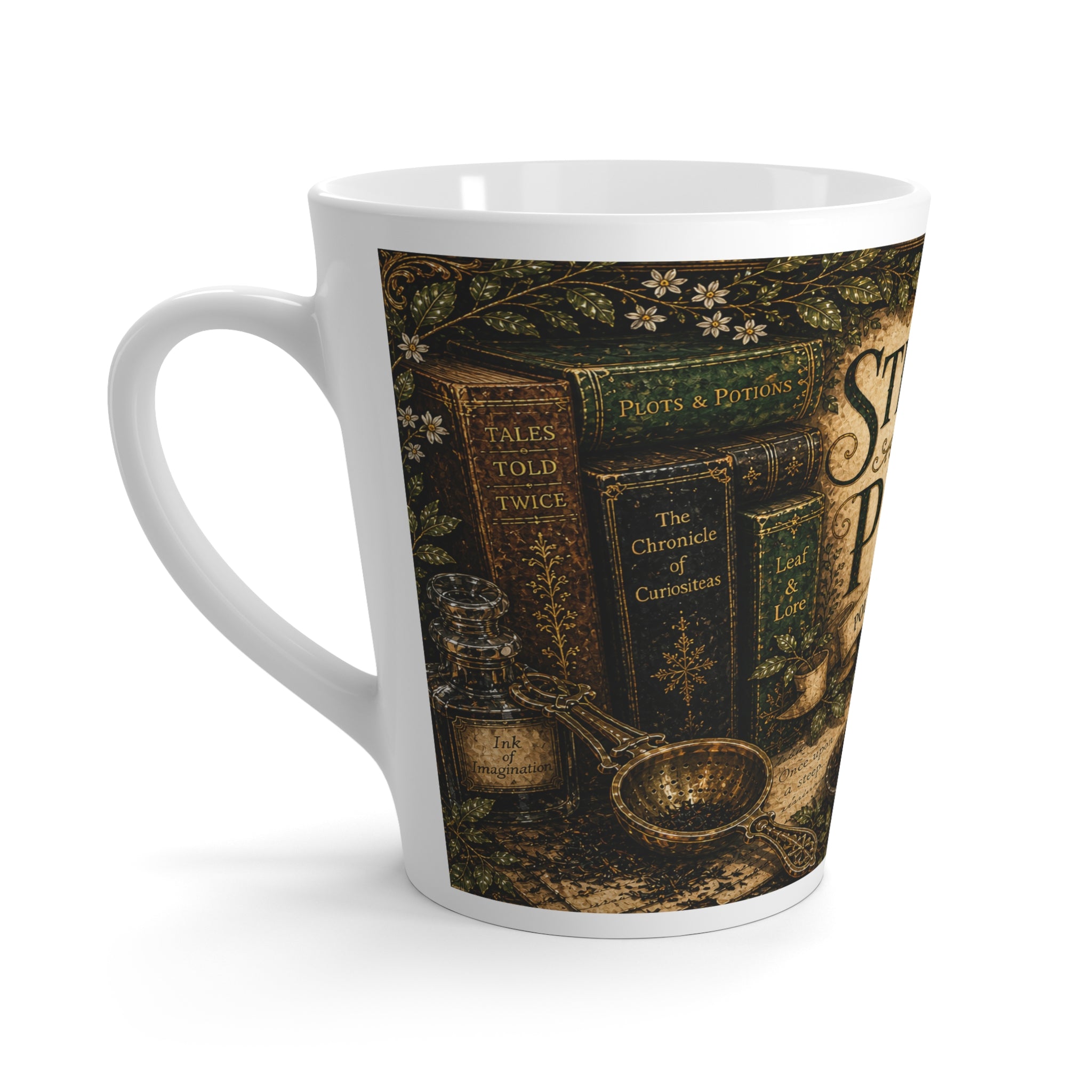 Steeped in Plot Ceramic Mug — Bookish Tea Coffee Cup