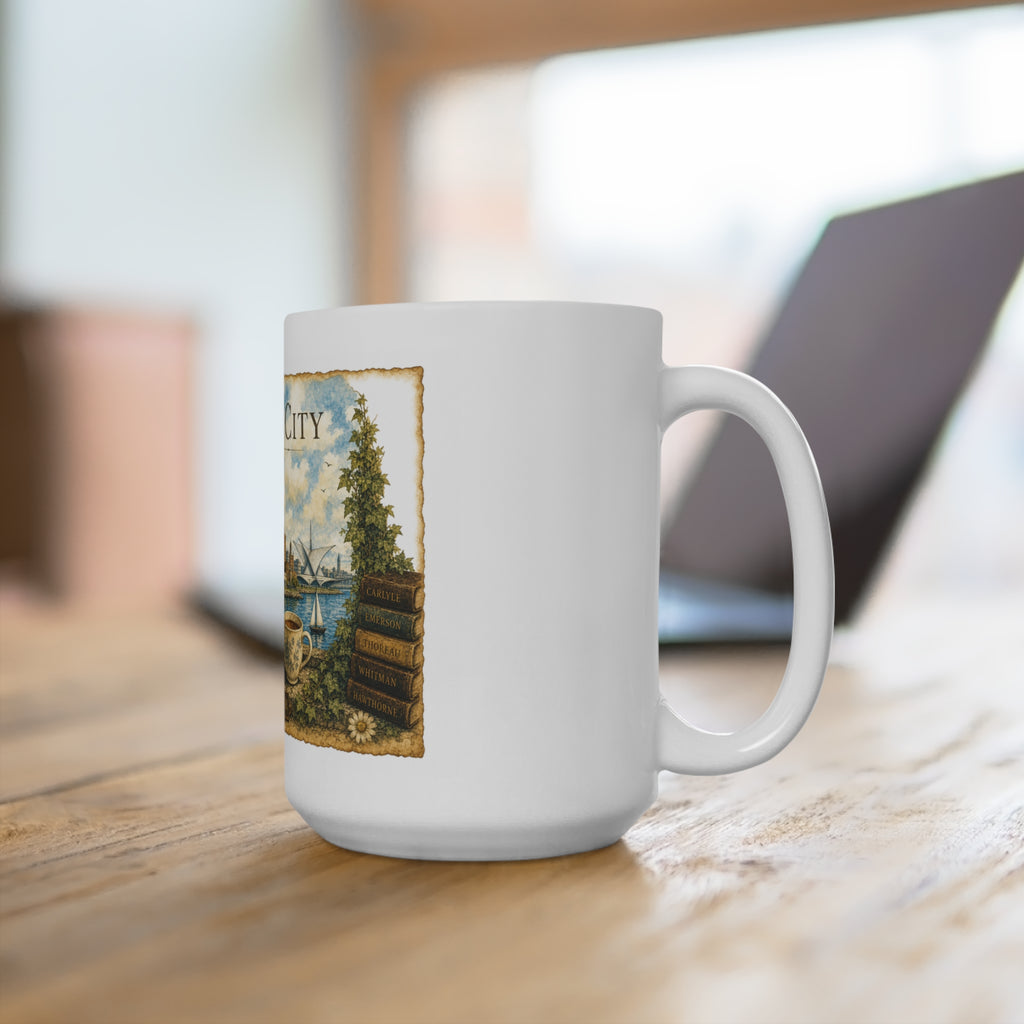 Cream City Lake Reader — Milwaukee Watercolor Mug