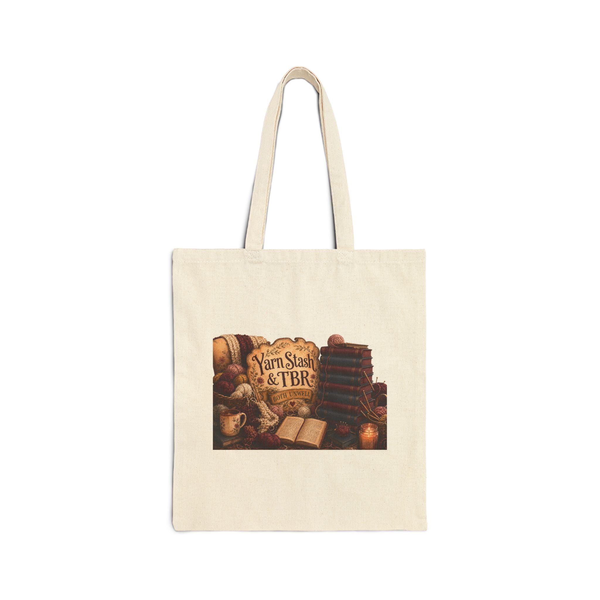 Yarn Stash & TBR Are Both Unwell — Cotton Canvas Tote