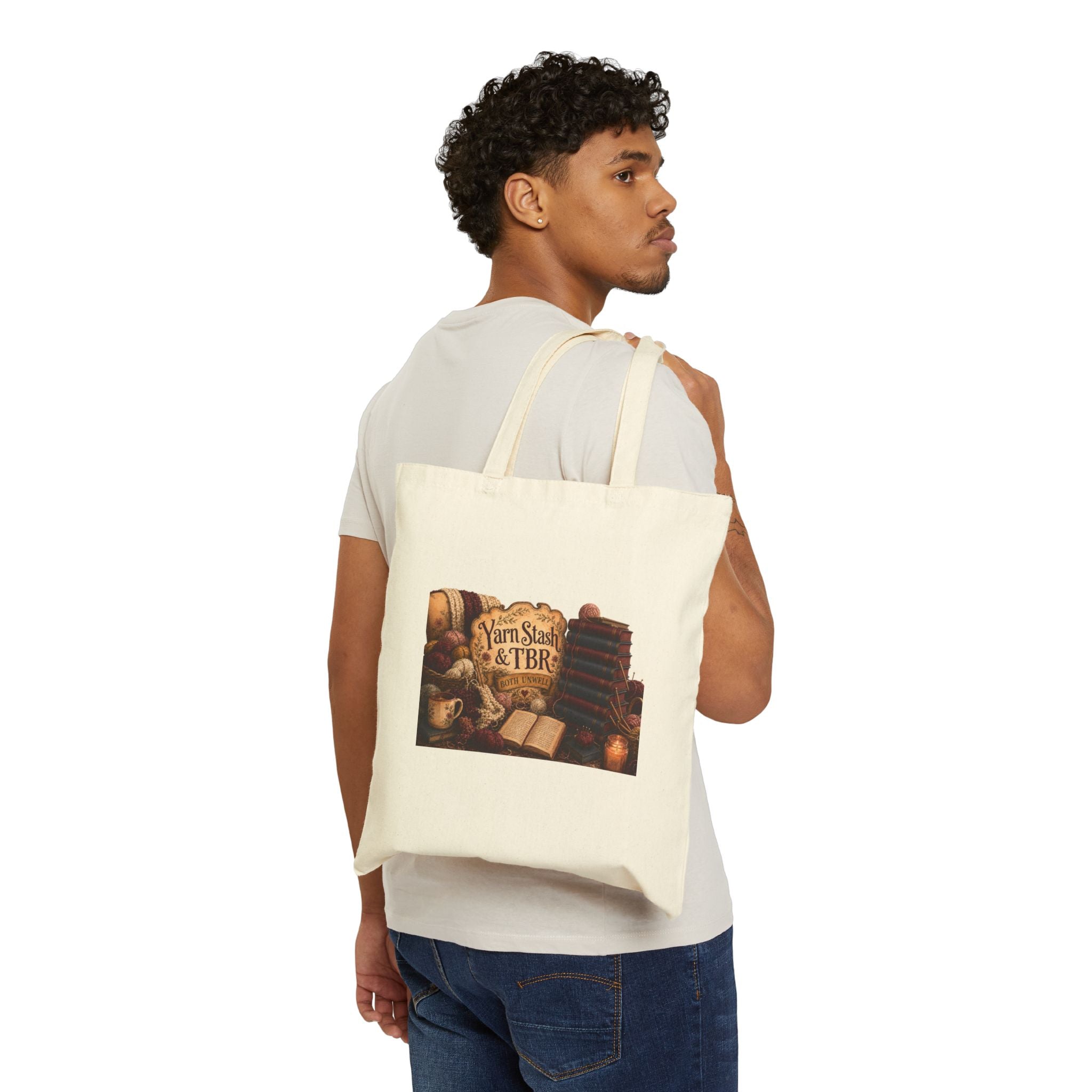 Yarn Stash & TBR Are Both Unwell — Cotton Canvas Tote