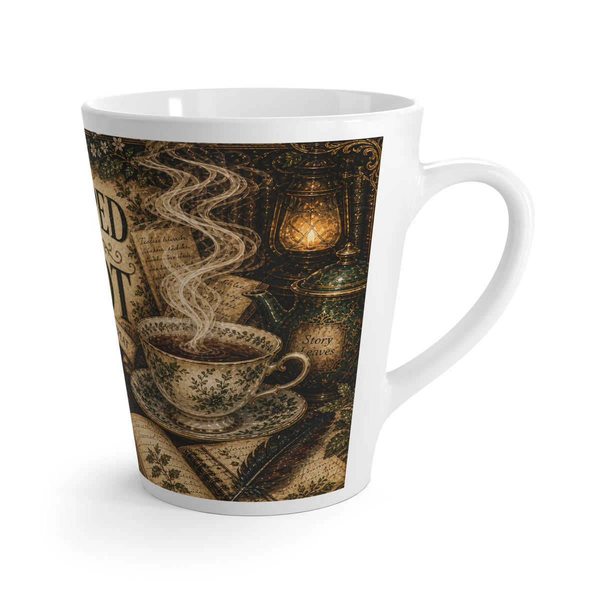 Steeped in Plot Ceramic Mug — Bookish Tea Coffee Cup