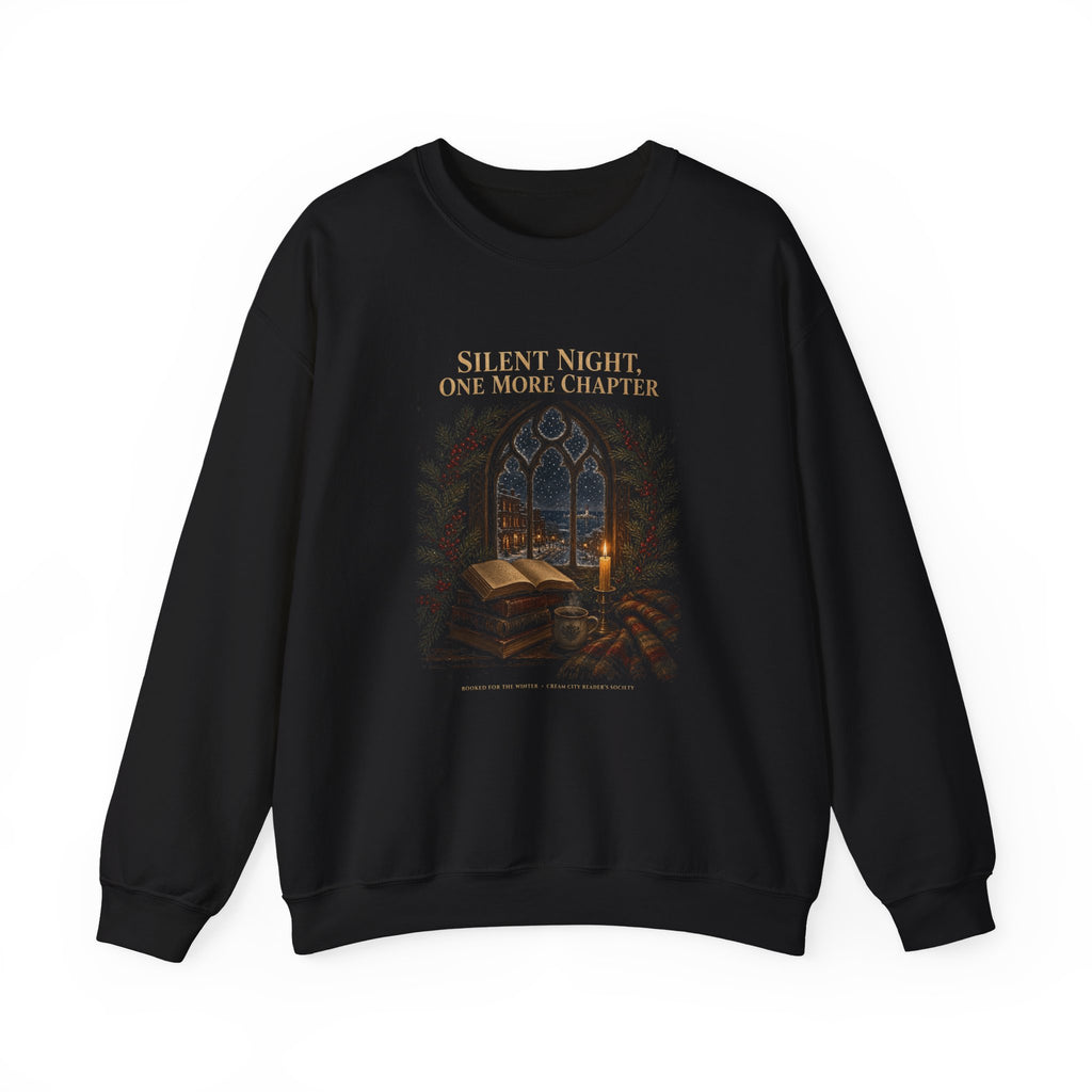 Silent Night, One More Chapter Cream City Reader's Society Crewneck Sweatshirt